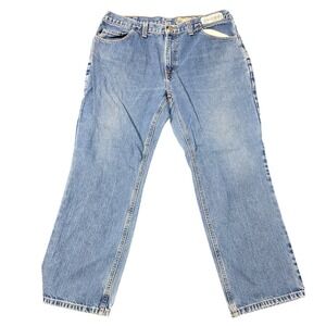 Carhartt FR Work Flame Resistant Mens Jeans 38x30 Blue Jeans Light Wash Denim